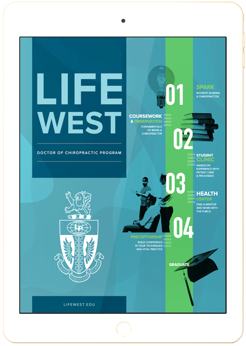 Life West Admissions eBook on iPad