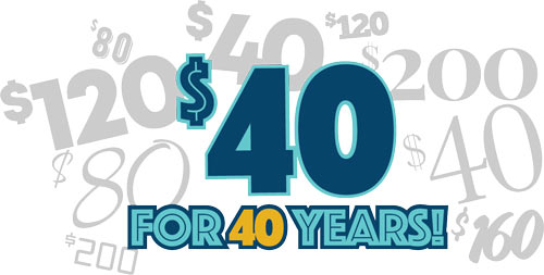 $40 for 40 Years - celebrating Life Chiropractic College West's 40th anniversary as a chiropractic college