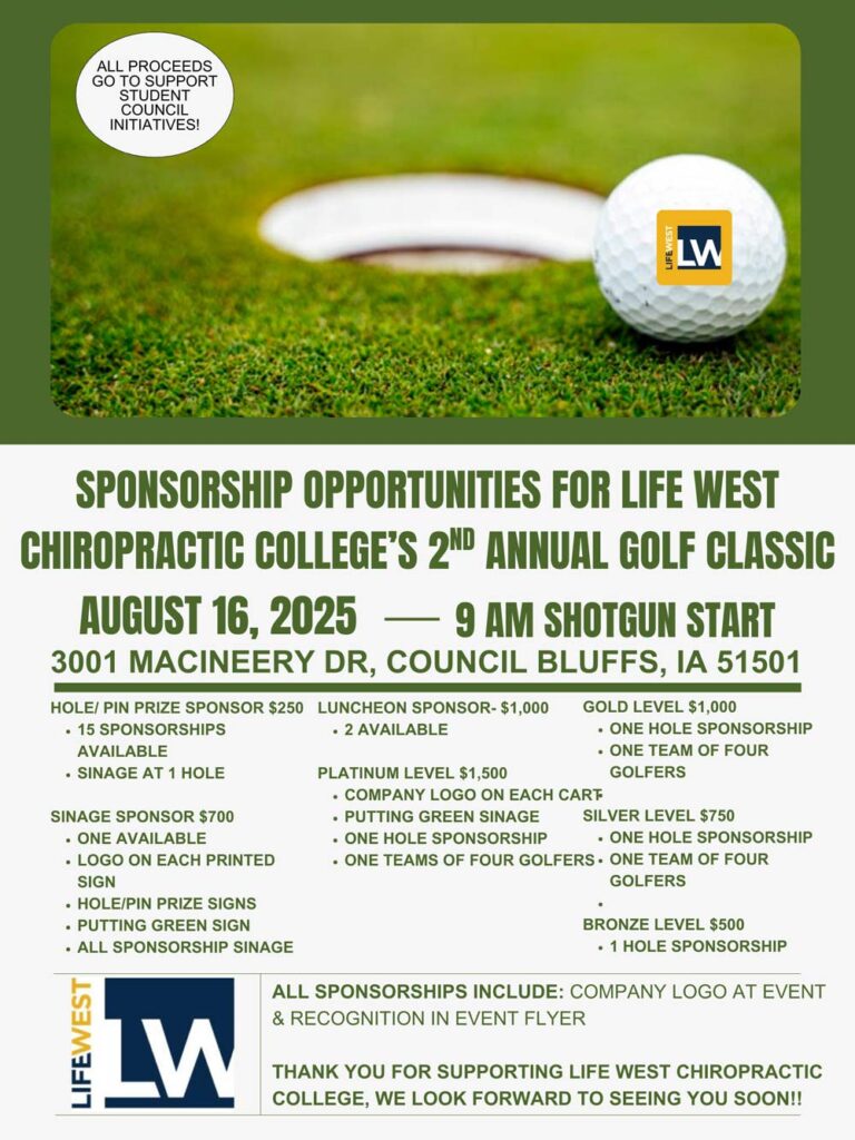 Sponsorship opportunities at the Life West Nebraska Student Council Golf Tournament - 2025