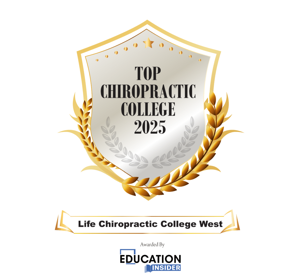 Life West - Top Chiropractic College 2025 . Awarded by Education Insider.