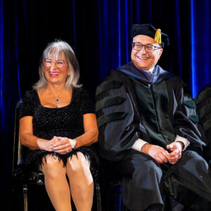 Dr. Patti Guiliano with Dr. Peter Kevorkian at Life Chiropractic College West's Presidential Investiture