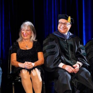 Dr. Peter Kevorkian and his wife, Dr. Patti Giuliano, at Life Chiropractic College West's Presidential Investiture