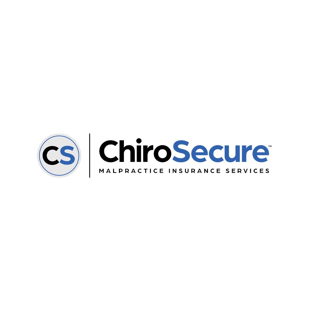 ChiroSecure logo with a circular CS emblem and the text 'ChiroSecure Malpractice Insurance Services'.
